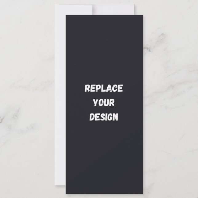 Custom black simple Design Add Photo or Text Announcement (Front)