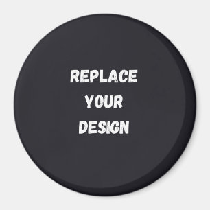 Custom black simple Design Add Photo or Text Magnet
