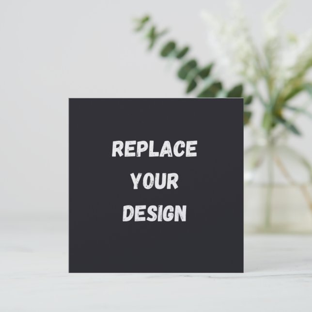 Custom black simple Design Add Photo or Text Menu (Standing Front)