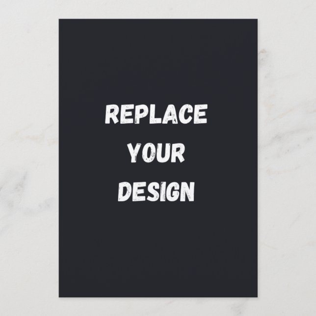 Custom black simple Design Add Photo or Text Menu (Front)