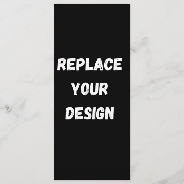 Custom black simple Design Add Photo or Text Menu (Front)