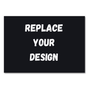 Custom black simple Design Add Photo or Text Table Number