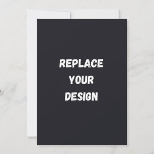 Custom black simple Design Add Photo or Text Thank You Card