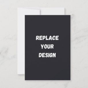 Custom black simple Design Add Photo or Text Thank You Card