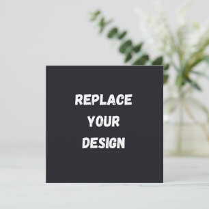 Custom black simple Design Add Photo or Text Thank You Card