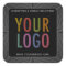 Custom Black Square Stickers with Company Logo