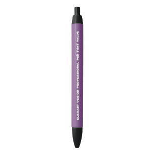 custom black trim purple pen black ink