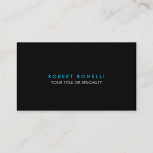 Custom Black White Blue Standard Business Card