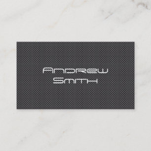 Custom Black & White Carbon Fibre Business Card