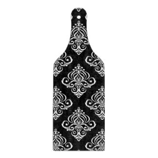 Custom Black & White Damask Pattern Cutting Board