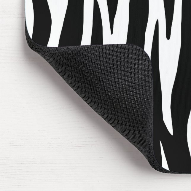Custom Black White Zebra Mouse Pad (Corner)