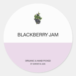 Custom Blackberry Jam & Preserve Jar Labels