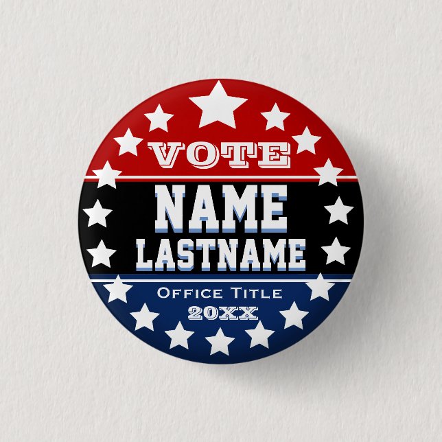 Custom Blank Campaign Template 3 Cm Round Badge (Front)
