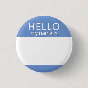 Custom Blank HELLO My Name Is Badge