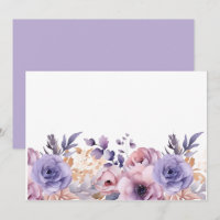 Custom Blank Purple Mauve Floral