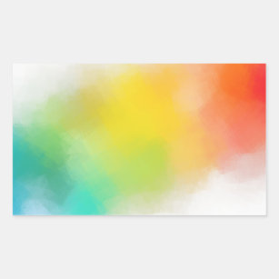 Custom Blank Template Colourful Abstract Trendy Rectangular Sticker