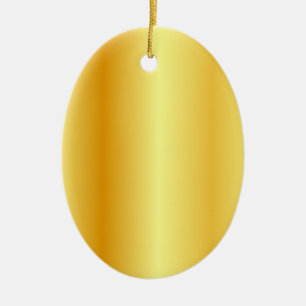 Custom Blank Template Faux Gold Metallic Look Ceramic Tree Decoration