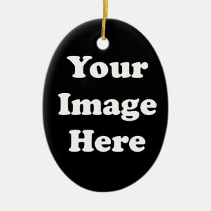 Custom Blank Template Oval Ceramic Tree Ornament