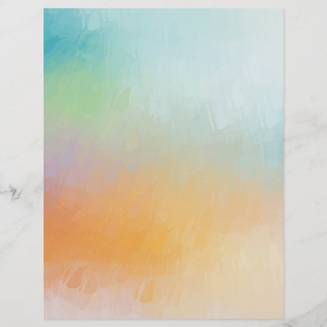 Custom Blank Template Trendy Pink Red Blue Green Custom Letterhead (Front)