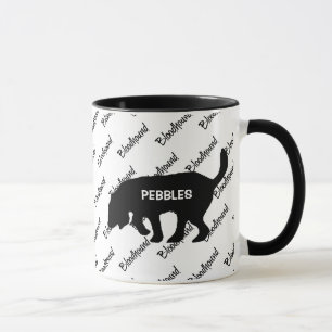 CUSTOM Bloodhound Dog Silhouette Mug