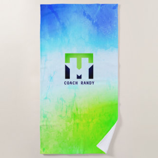 Custom Blue and Green Beach Towel
