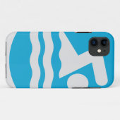 Custom Blue and White Swim Decal Phone Case (Back (Horizontal))