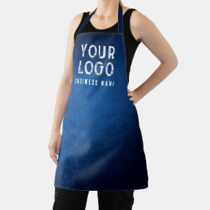 Custom Blue Apron with Logo and Business Name