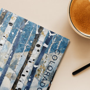 Custom Blue Aspen Forest Colorado  Tile