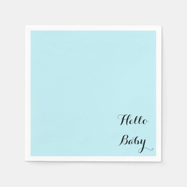custom blue baby shower napkins for boys (Front)