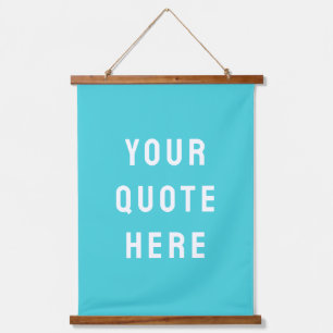 Custom Blue Banner Personalised Your Quote Wall Hanging Tapestry