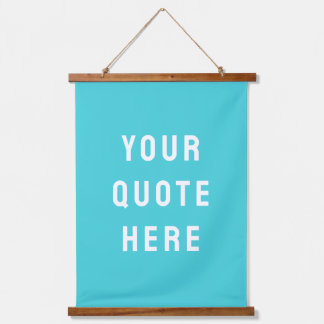 Custom Blue Banner Personalised Your Quote Wall Hanging Tapestry
