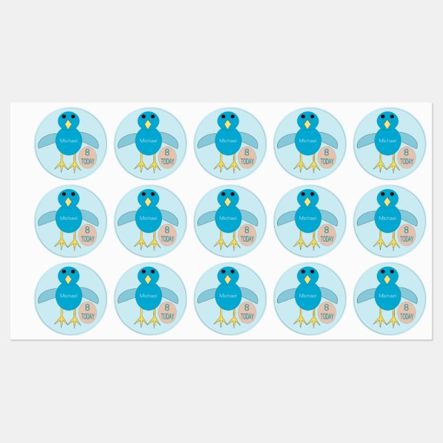 Custom Blue Birthday Boy Chick (Sheet)