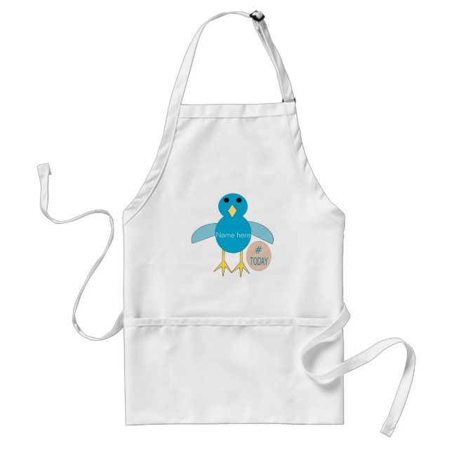 Custom Blue Birthday Boy Chick Apron (Front)