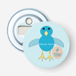 Custom Blue Birthday Boy Chick Bottle Opener