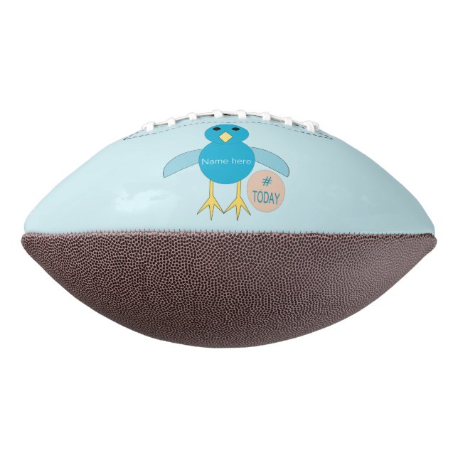 Custom Blue Birthday Boy Chick Football (Rotated 270)