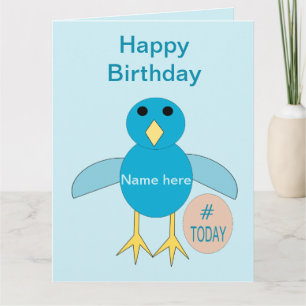 Custom Blue Birthday Boy Chick Giant Card