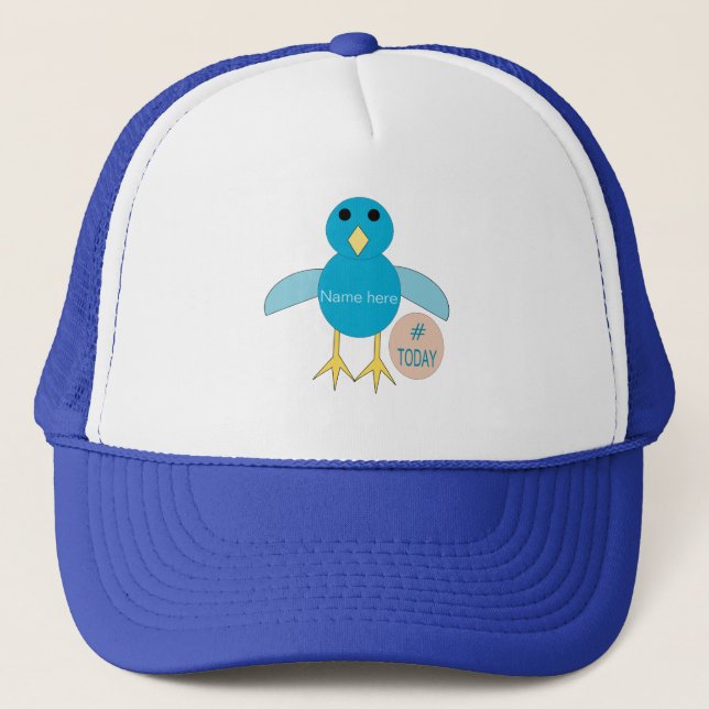 Custom Blue Birthday Boy Chick Hat (Front)