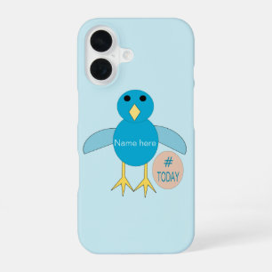 Custom Blue Birthday Boy Chick iPhone 16 Case