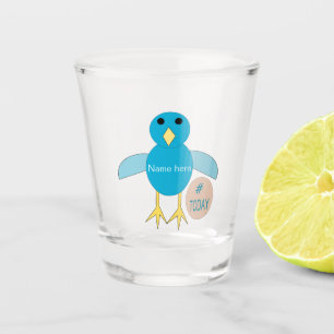 Custom Blue Birthday Boy Chick Shot Glass