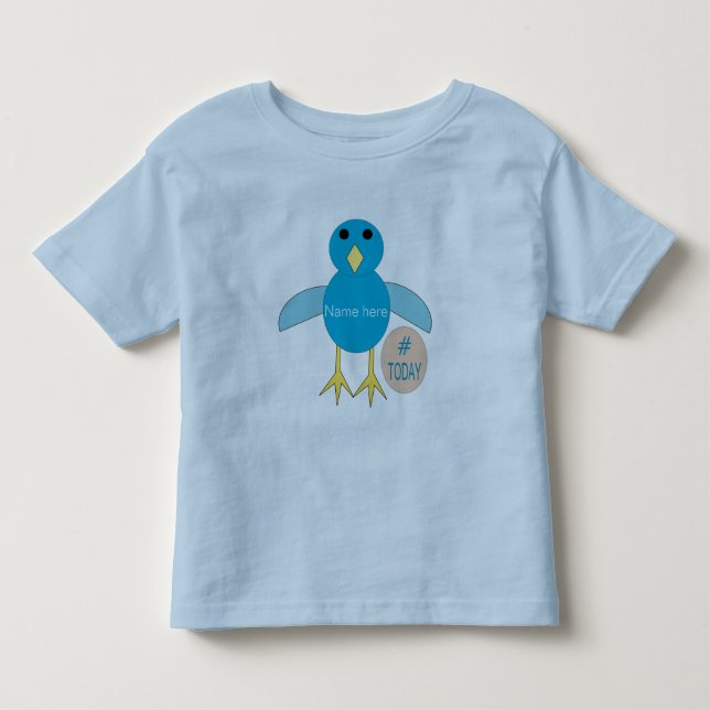Custom Blue Birthday Boyl Chick T Shirt (Front)