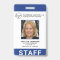 Custom Blue Business Logo Employee Photo ID