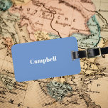 Custom blue business sharp acrylic luggage tag<br><div class="desc">Travel in style with this clean neat customisable acrylic luggage tag,  
customisable with your own contact info and name.</div>