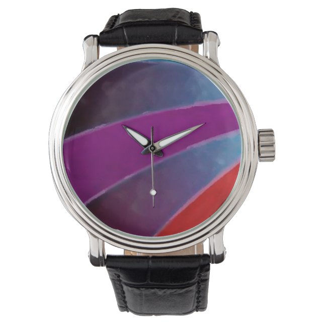 Custom blue clock watch (Front)