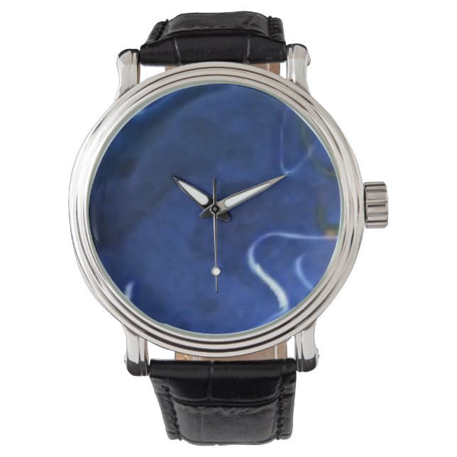 Custom blue clock watch (Front)