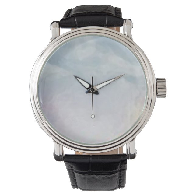 Custom blue clock watch (Front)