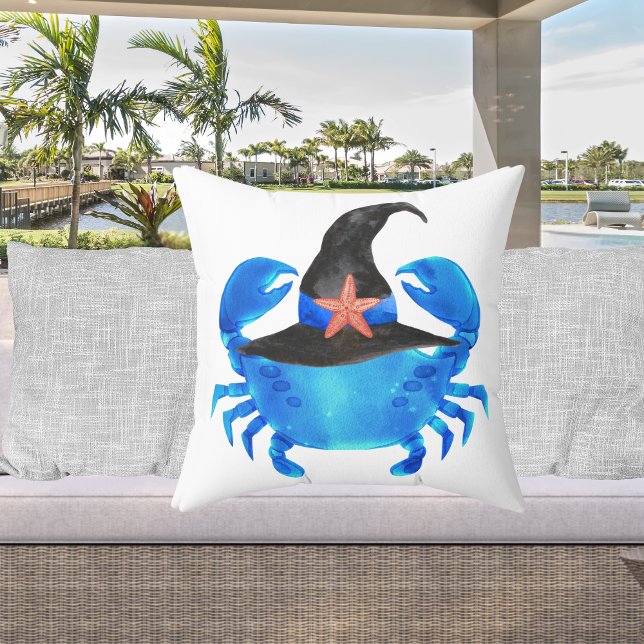 Custom Blue Crab Coastal Halloween Cushion (Creator Uploaded)