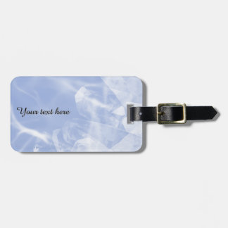 Custom blue crystal luggage tag
