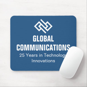 Custom Blue Cyber Technology Computer Company Mouse Pad