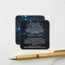Custom Blue Dust Explosion Wedding Details