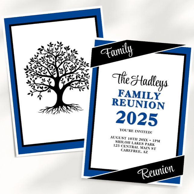 Custom Blue Family Reunion Invitation (Creator Uploaded)